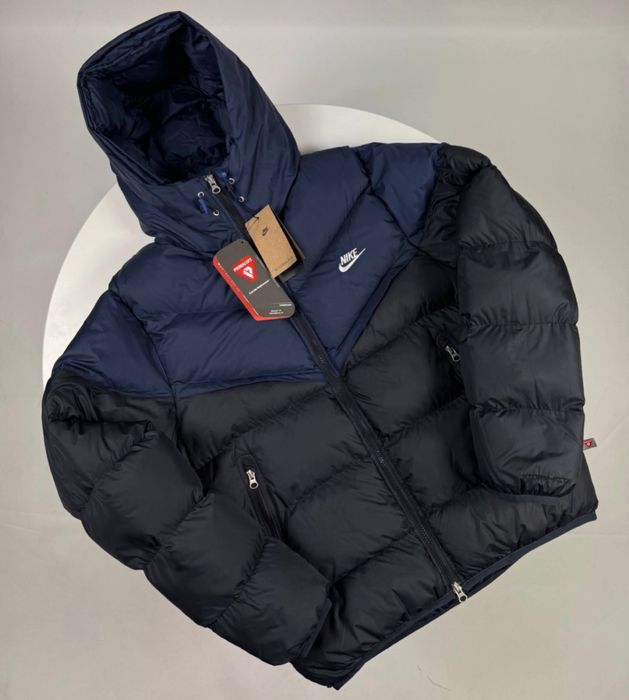 Пуховик Nike Storm-Fit Черно синий Куртка Найк