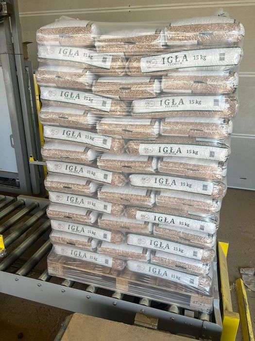 Pellet IGŁA Pelet sosnowy 18,21 MJ 0,51% Popiołu Polski Producent
