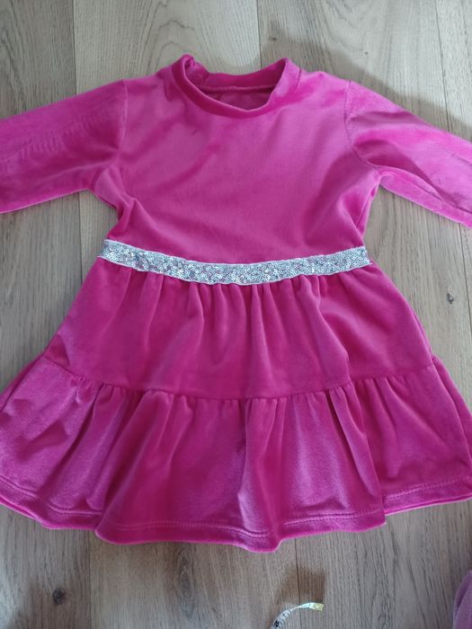 tiulowa różowa welur cekiny 80cm brokat falbanki sesja walentynki zara