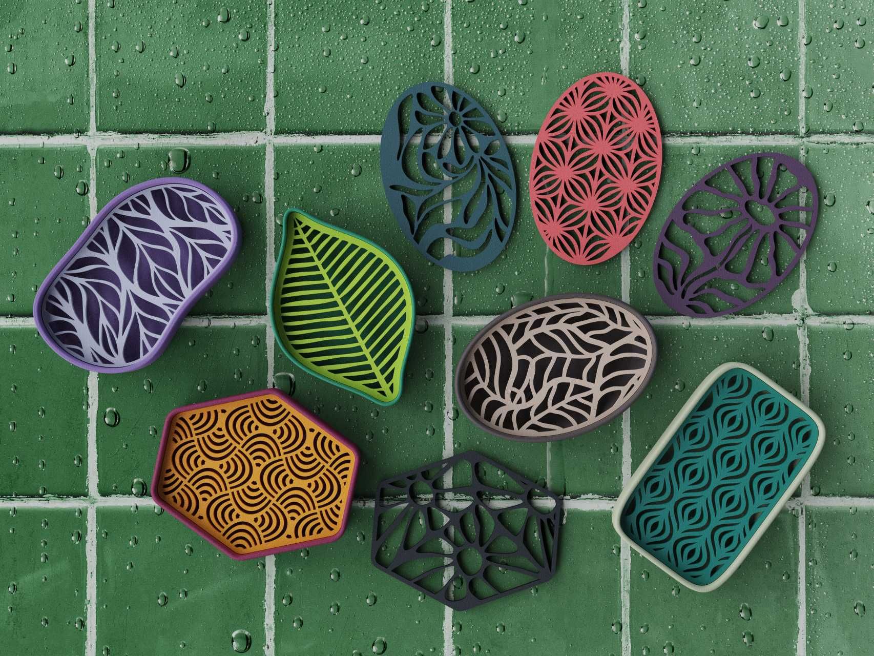 Saboneteiras em impressão 3D com grelha removível – novas