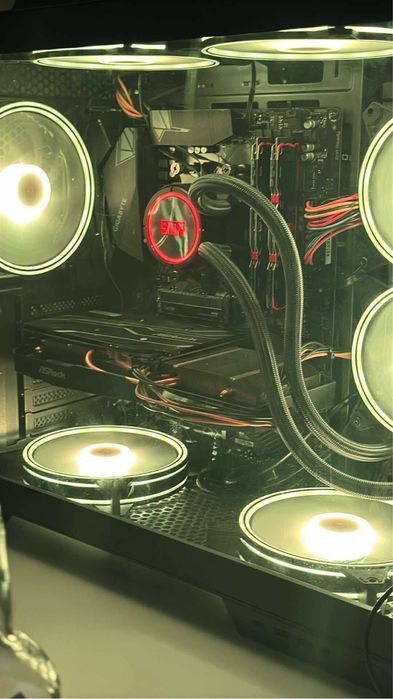 Komputer gamingowy Ryzen 5600 RX6600 SSD 3TB chlodzenie wodne