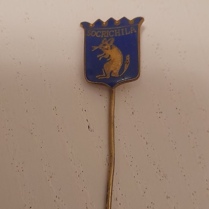 Emblema lapela e navalha vintage