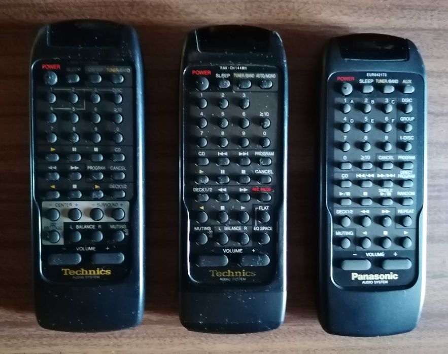 Comandos Technics e Panasonic