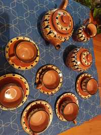 OKAZJA!Serwis kawowy ceramika Bułgaria "Pawie oko"