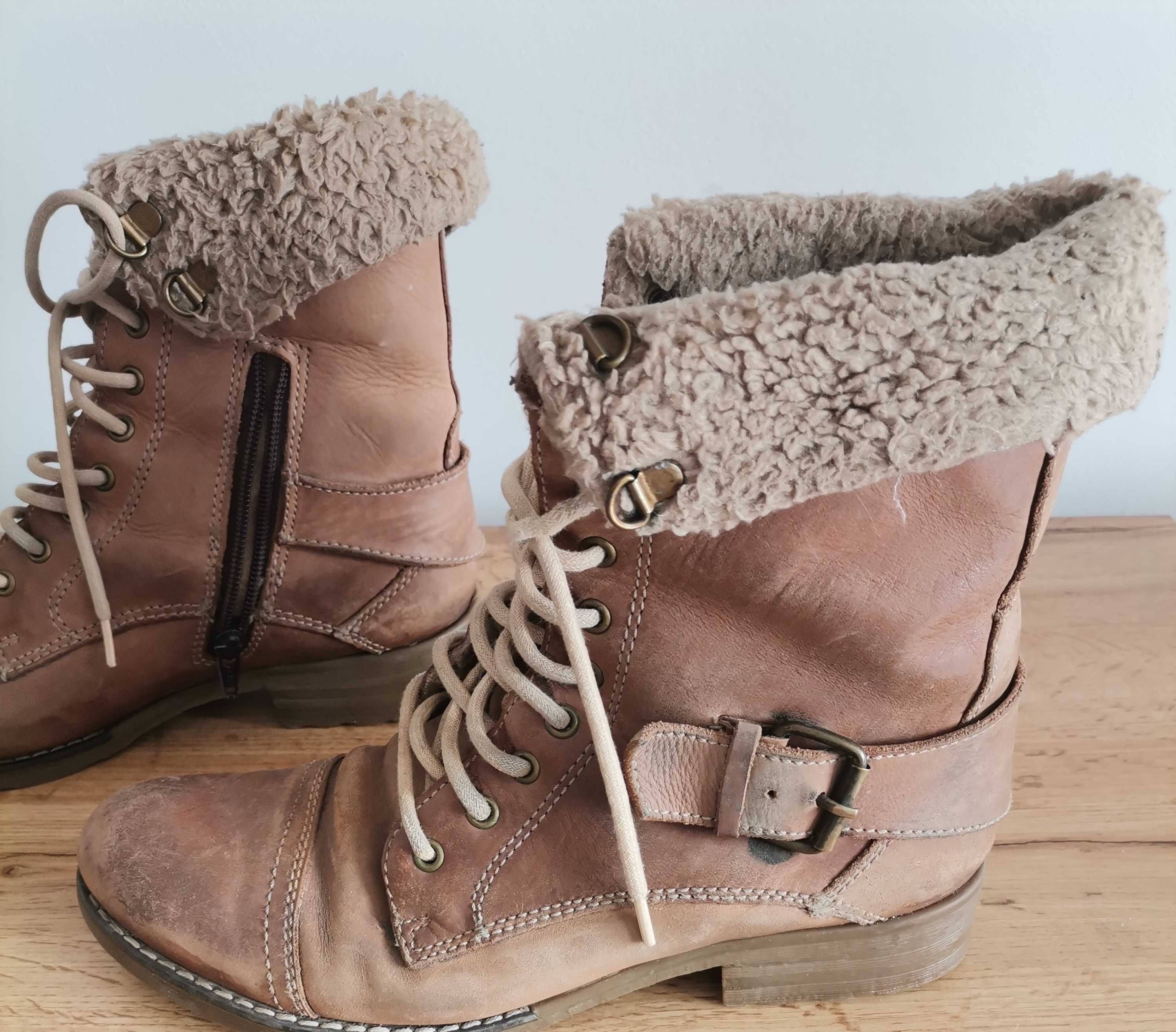 Buty zimowe skóra Lasocki rozmiar 40 wkladka 26. 5