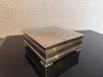 Stara papierośnica humidor vintage retro prl plater