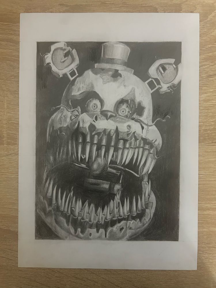 Rysunek ołówkiem A4, Freddy Fazbear
