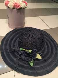 Шляпа шляпка солома/ текстиль