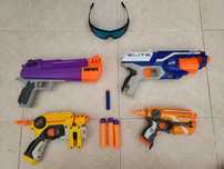 Pistolas Nerfs + Óculos