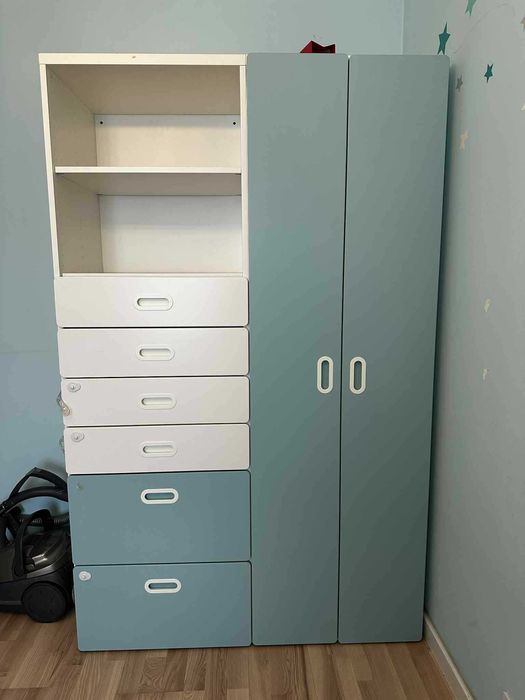 Ikea Stuva Fritids Szafa chłopięca niebiesko biała