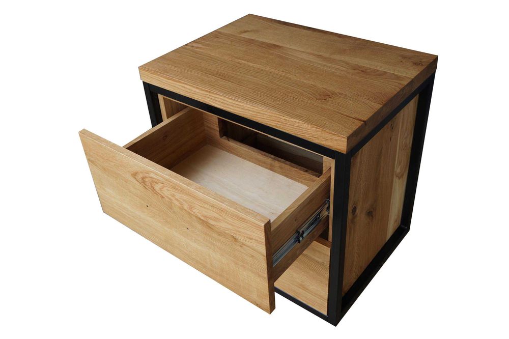 Szafka pod umywalkę wisząca lity dąb 60 cm