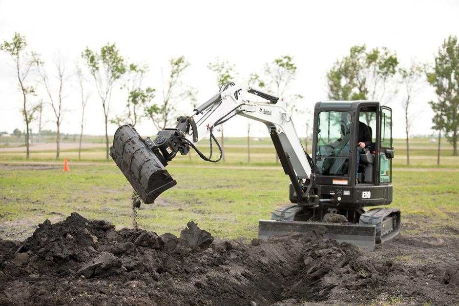 Minikoparka E50Z - 5 ton - wynajem - usługi minikoparką Bobcat E50Z