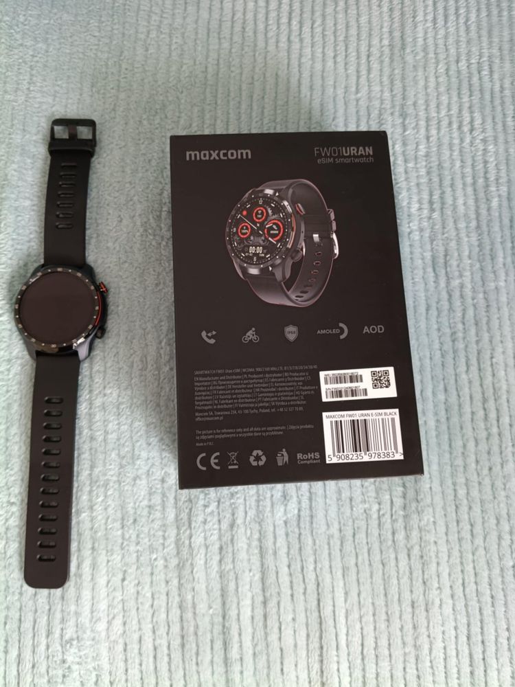 NOWY! Smartwatch Maxcom FW01 uran 48mm Czarny