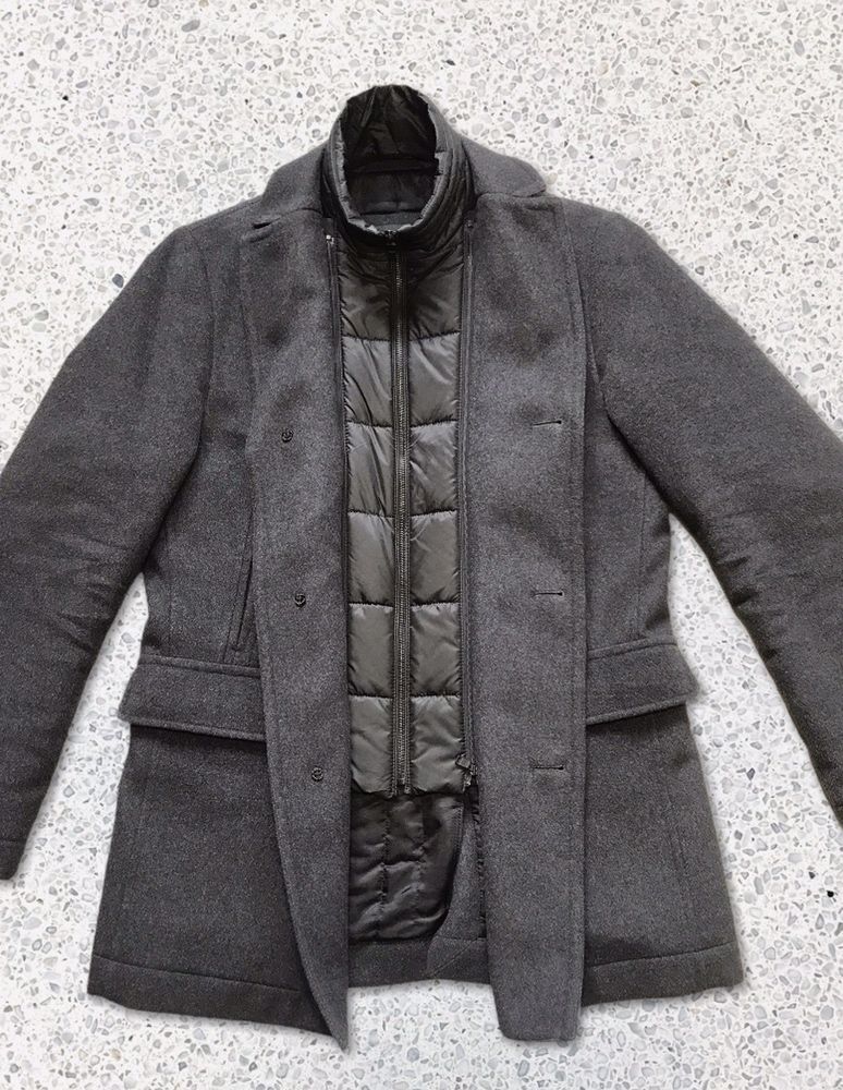 Демисезонное пальто Hugo Boss шерстяное