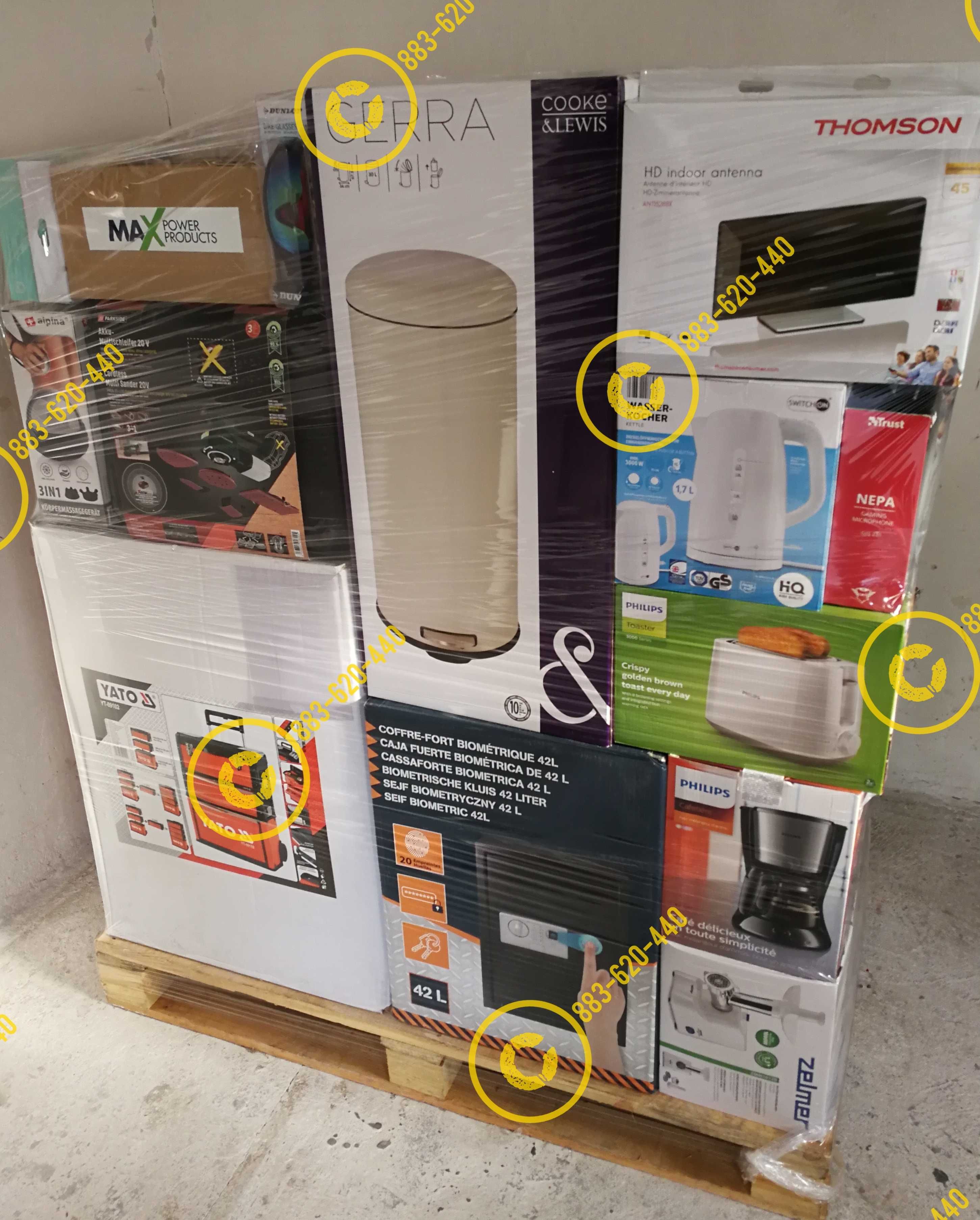 Palety i boxy nowe A lepsze niż Amazon AGD narzędzia elektronika MIX !