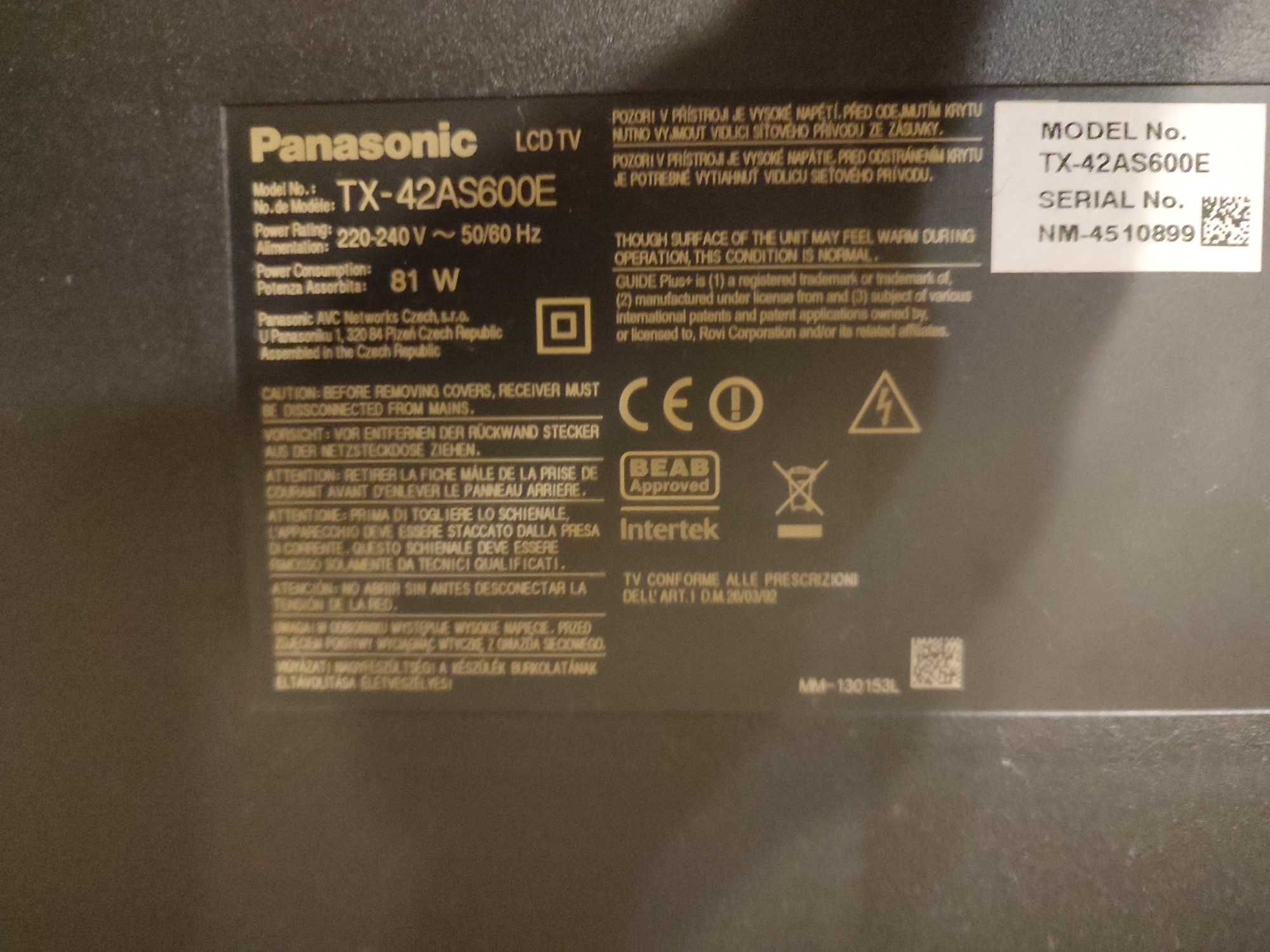 telewizor Panasonic TX 42as600e