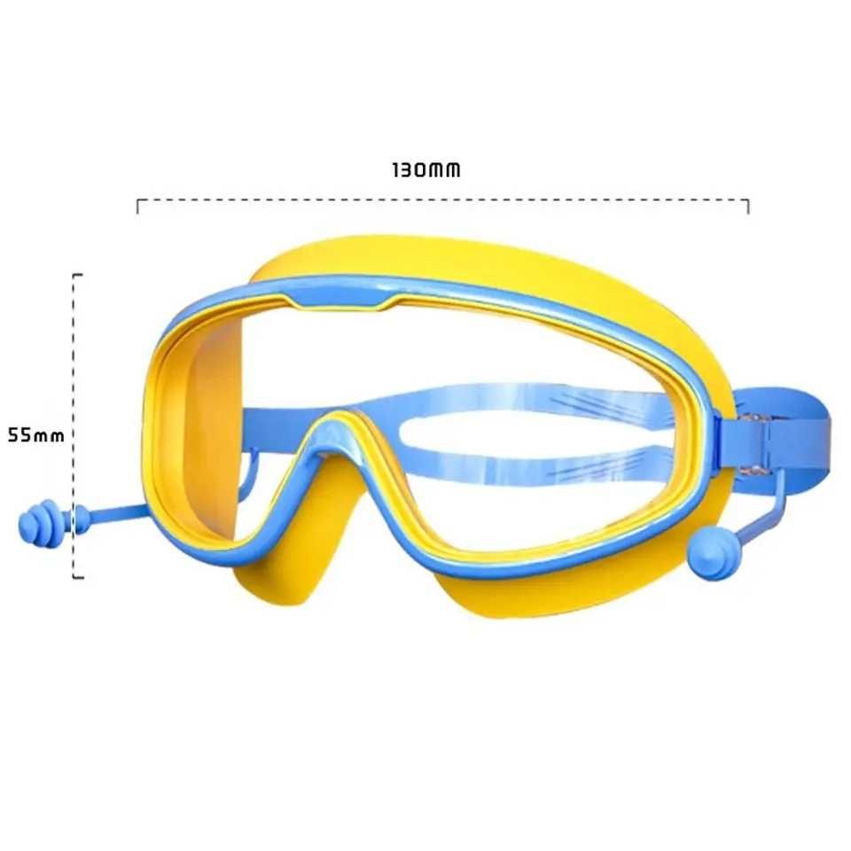 Детская полумаска очки для плавания с берушами