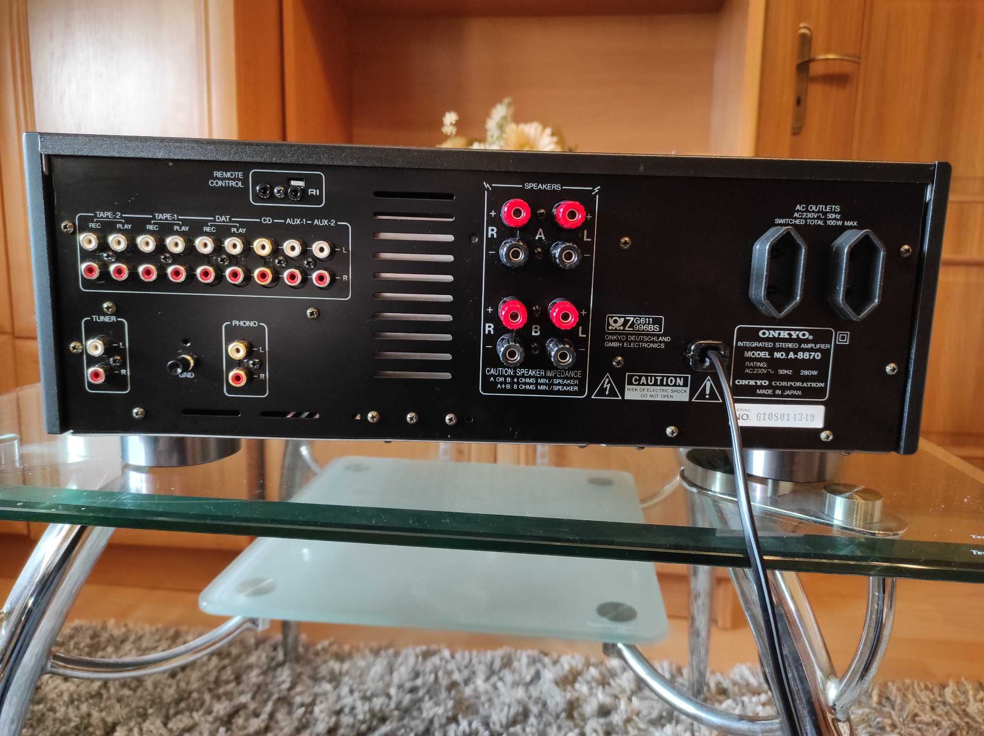 Wzmacniacz ONKYO A-8870 + pilot i instrukcja