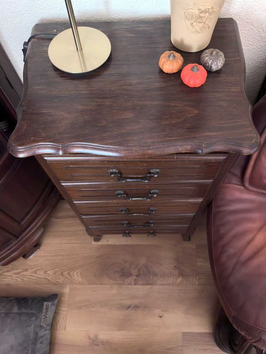 Antyczna komoda drewniana 5 szuflad ozdobna antyk