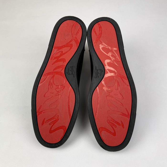 Christian Louboutin кросівки оригінал високі шкіряні чорні р 45 46