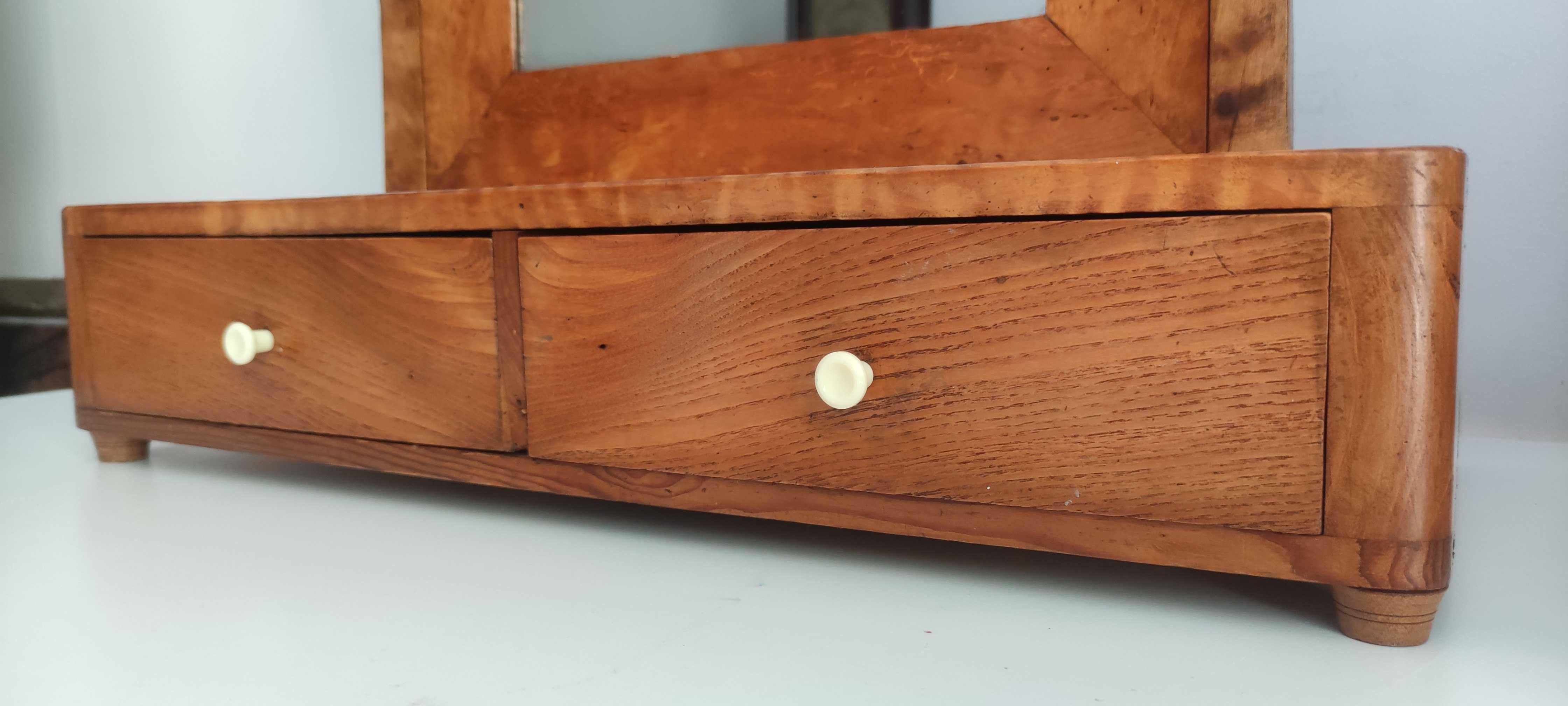 Biedermeier .Piękna toaletka z lustrem.Orzech ,czeczot. Piękny antyk.