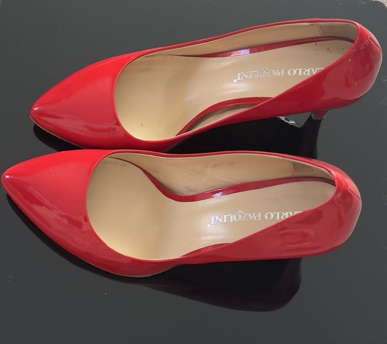 Туфлі - човники червоні Carlo Pazolini