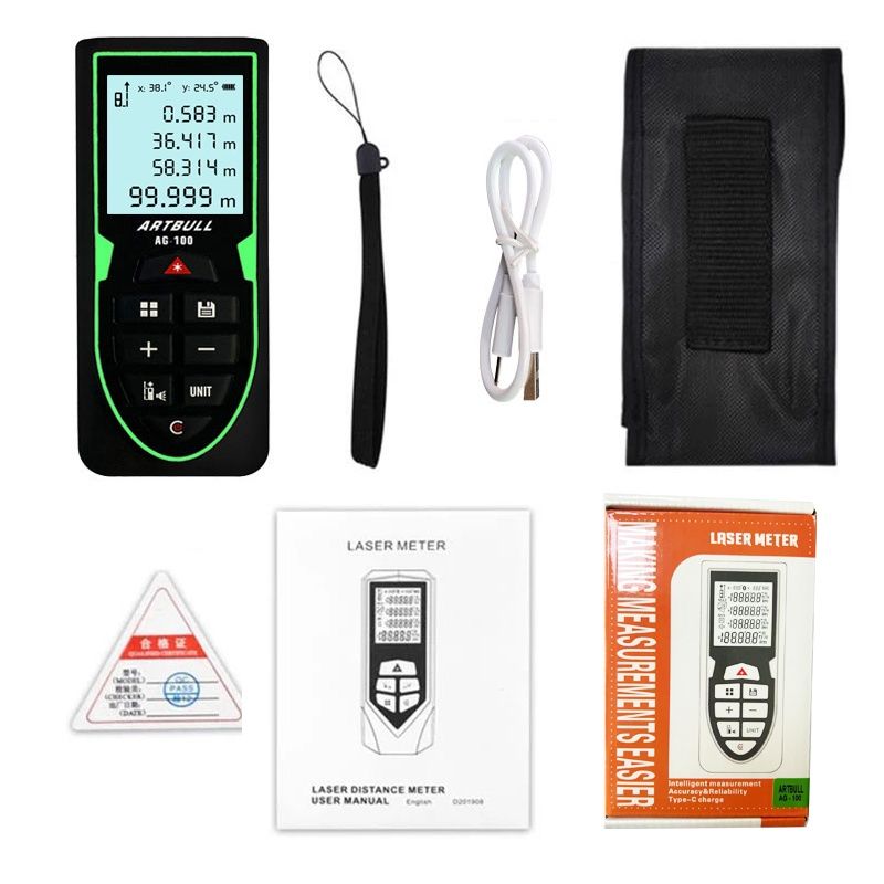 Топовая лазерная рулетка ARTBULL AG100 Green 2гироскопа 850mAh SW-100G