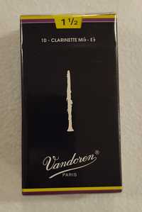 Caixa palhetas clarinete Requinta Vandoren n°1,5