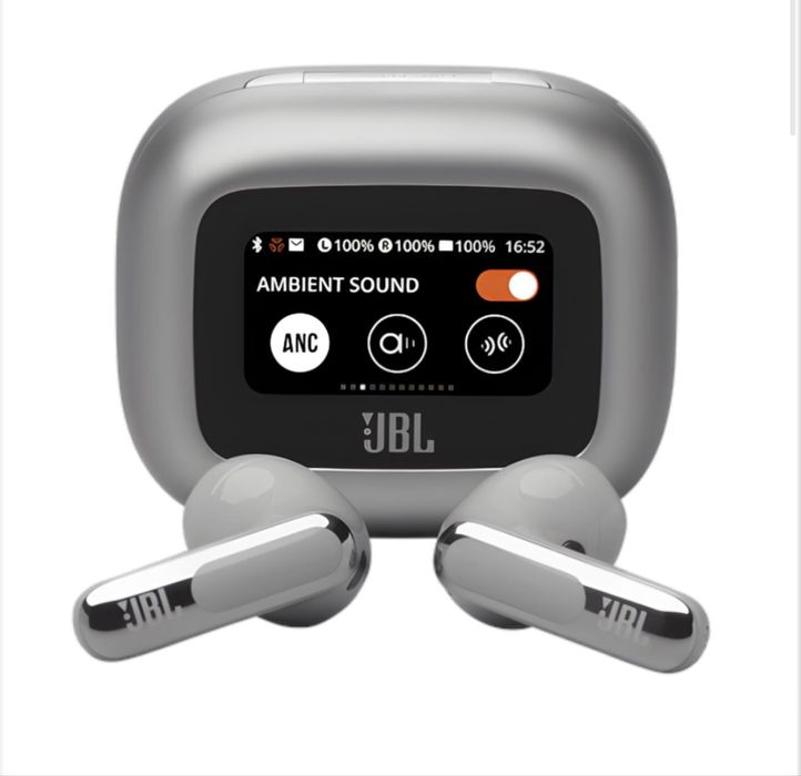 Słuchawki bezprzewodowe JBL LIVE FLEX 3 Srebrny idealny stan