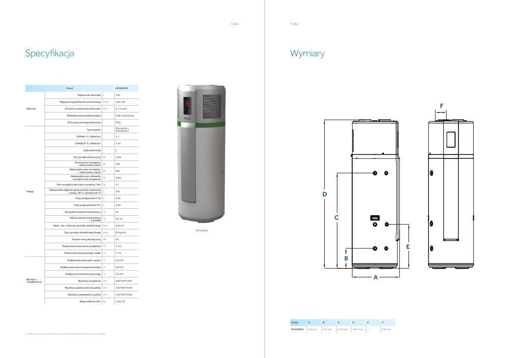 Sprzedam pompę ciepła Haier Super Aqua monoblok 7,8KW