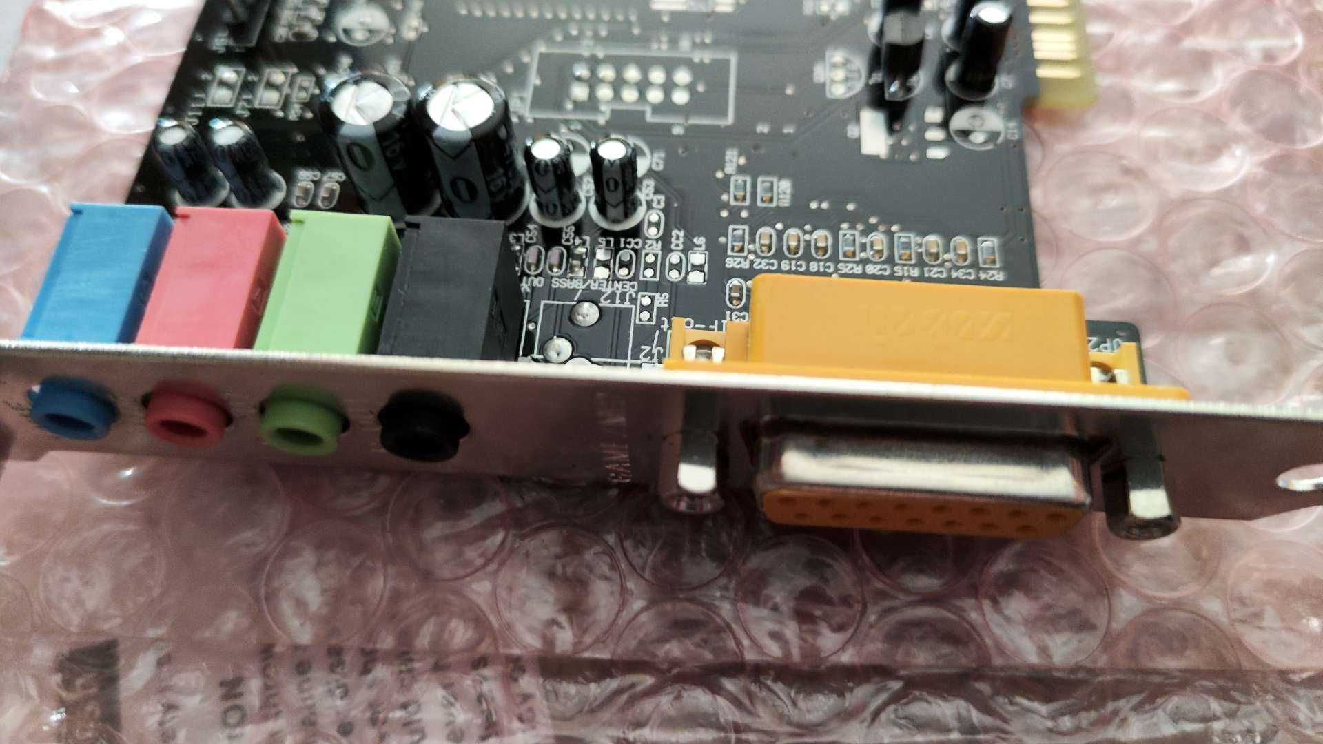 Placa de Som SC3000 PCI 5.1 Nova