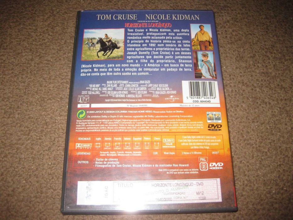 DVD "Horizonte Longínquo" com Tom Cruise