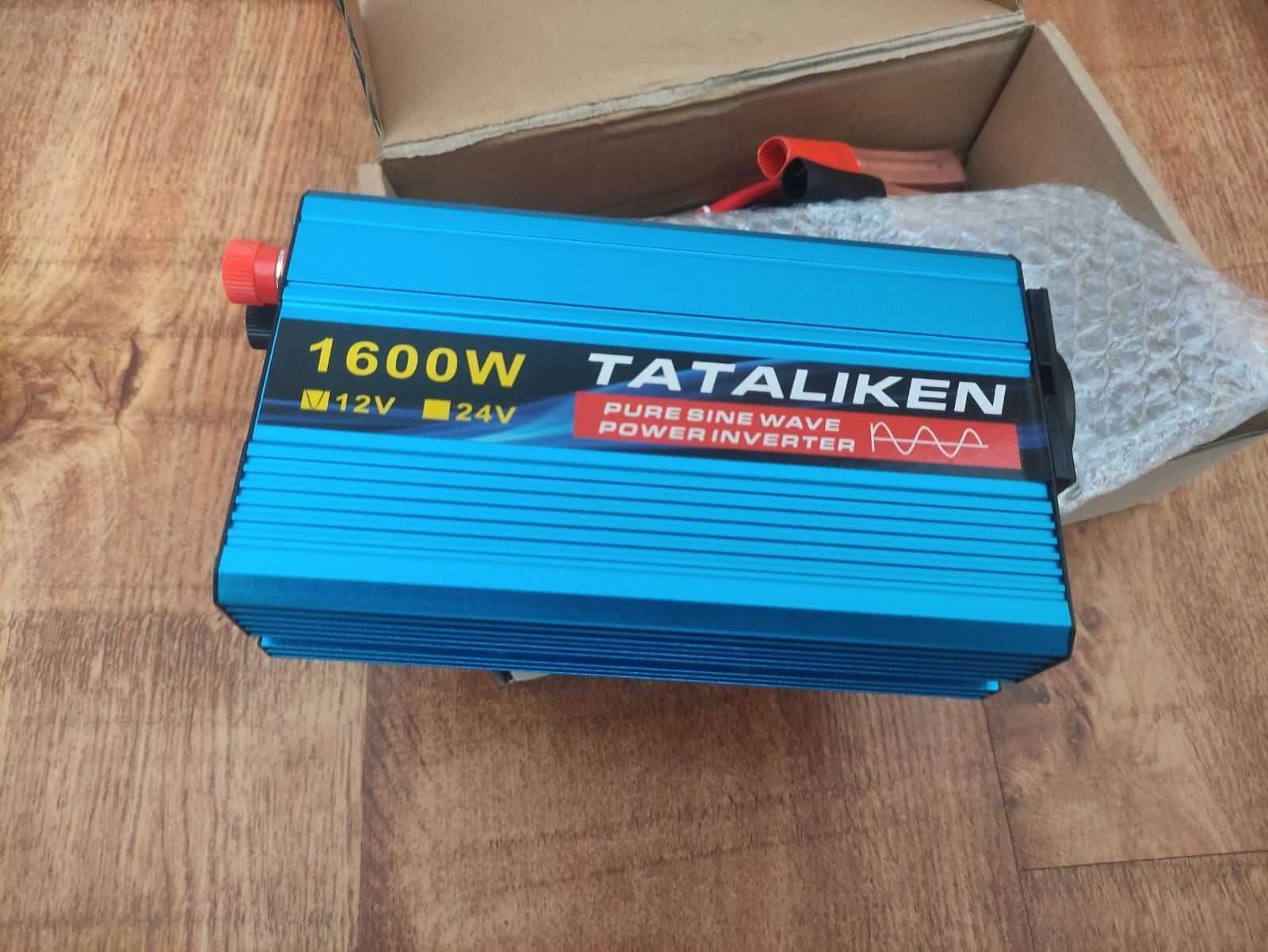 ІНВЕРТОР ЧИСТИЙ СИНУС Перетворювач напруги TATALIKEN 12V на 220V 1600W