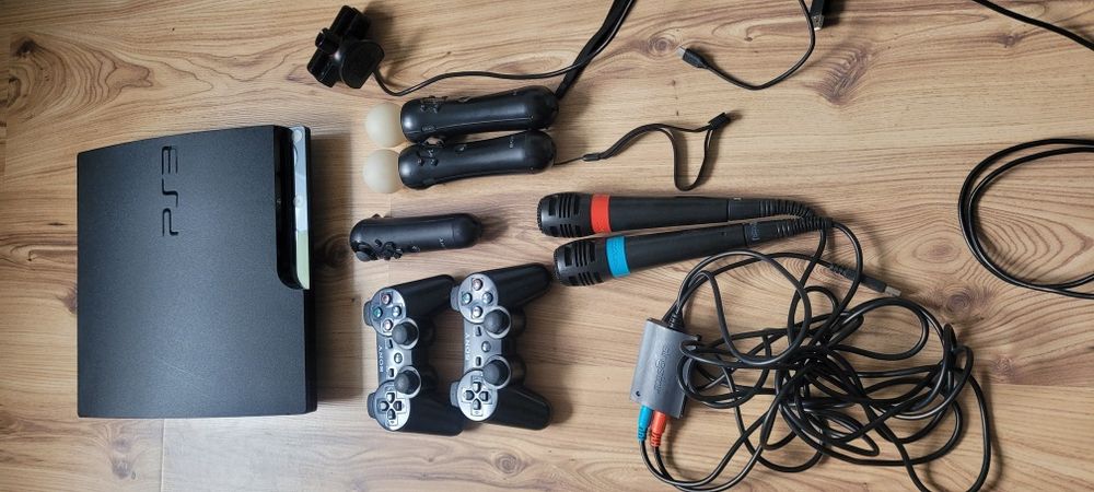 Playstation 3 slim gry, zestaw move, singstar