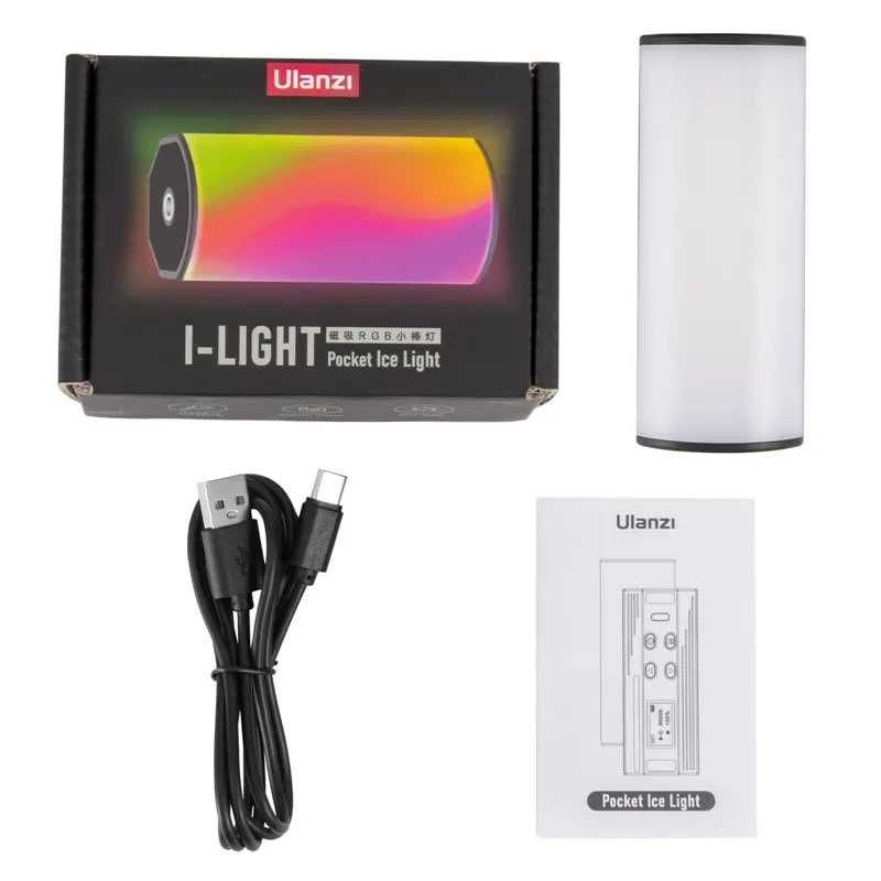 Лампа видеосвет Ulanzi i-Light RGB цилиндрическая магнитная.