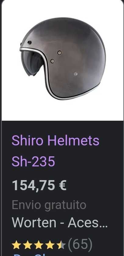 Capacete Shiro Retro Vintage NOVO