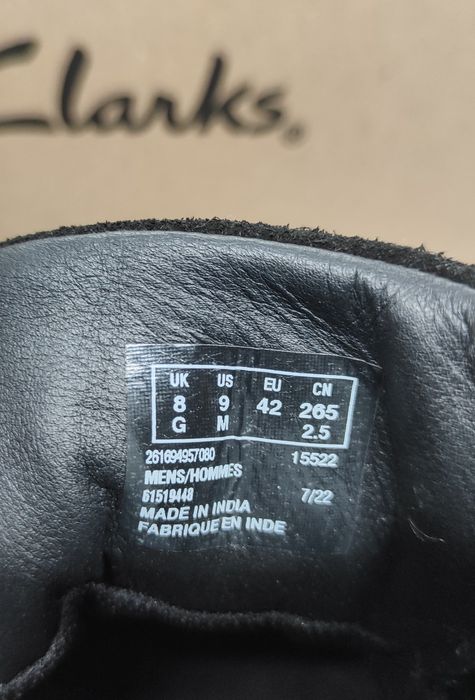 Кожаные 27см водонепроницаемые ботинки Clarks оригинал