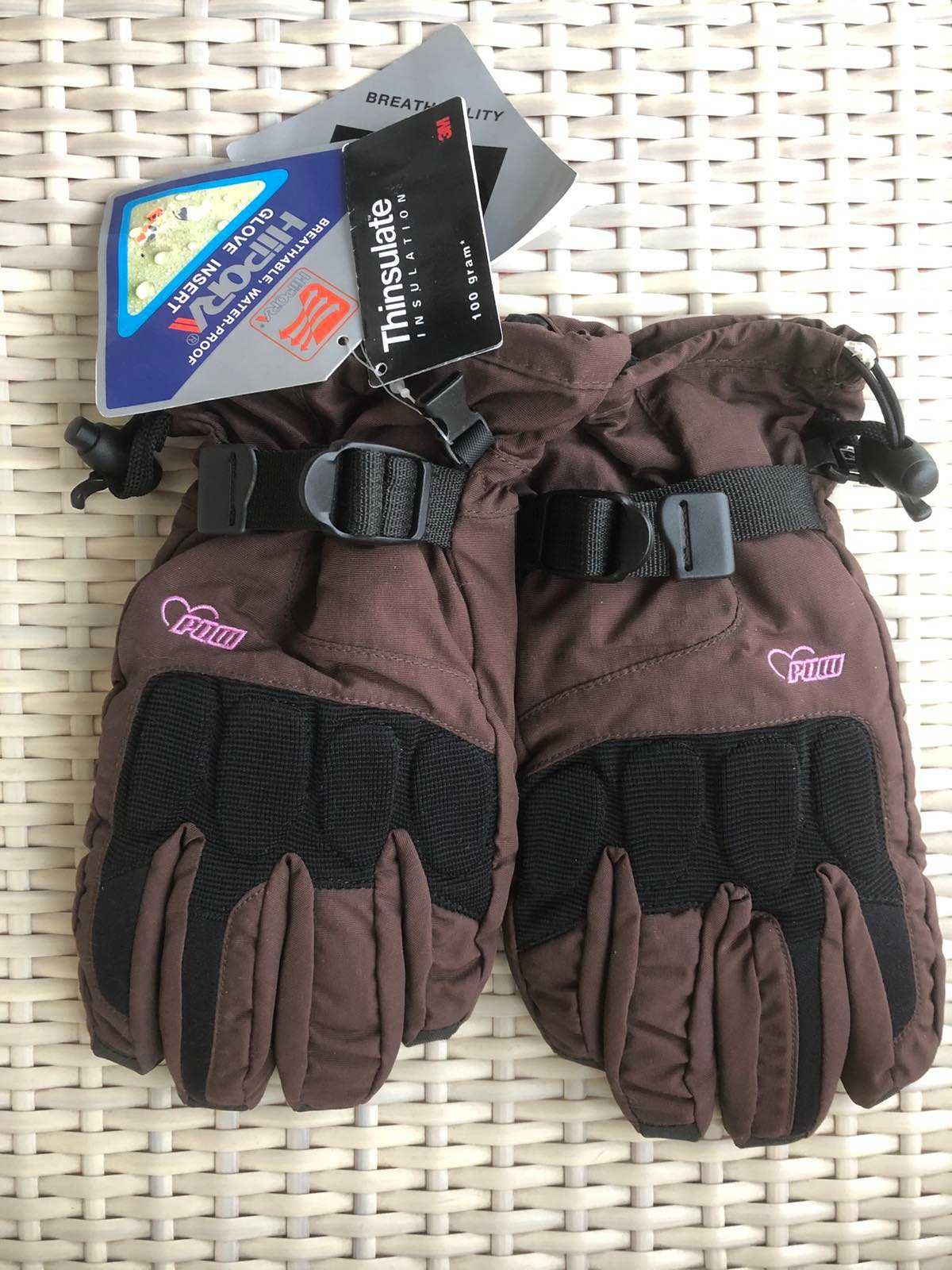Топовые перчатки спортивные зимние теплые POW Мембрана Новые