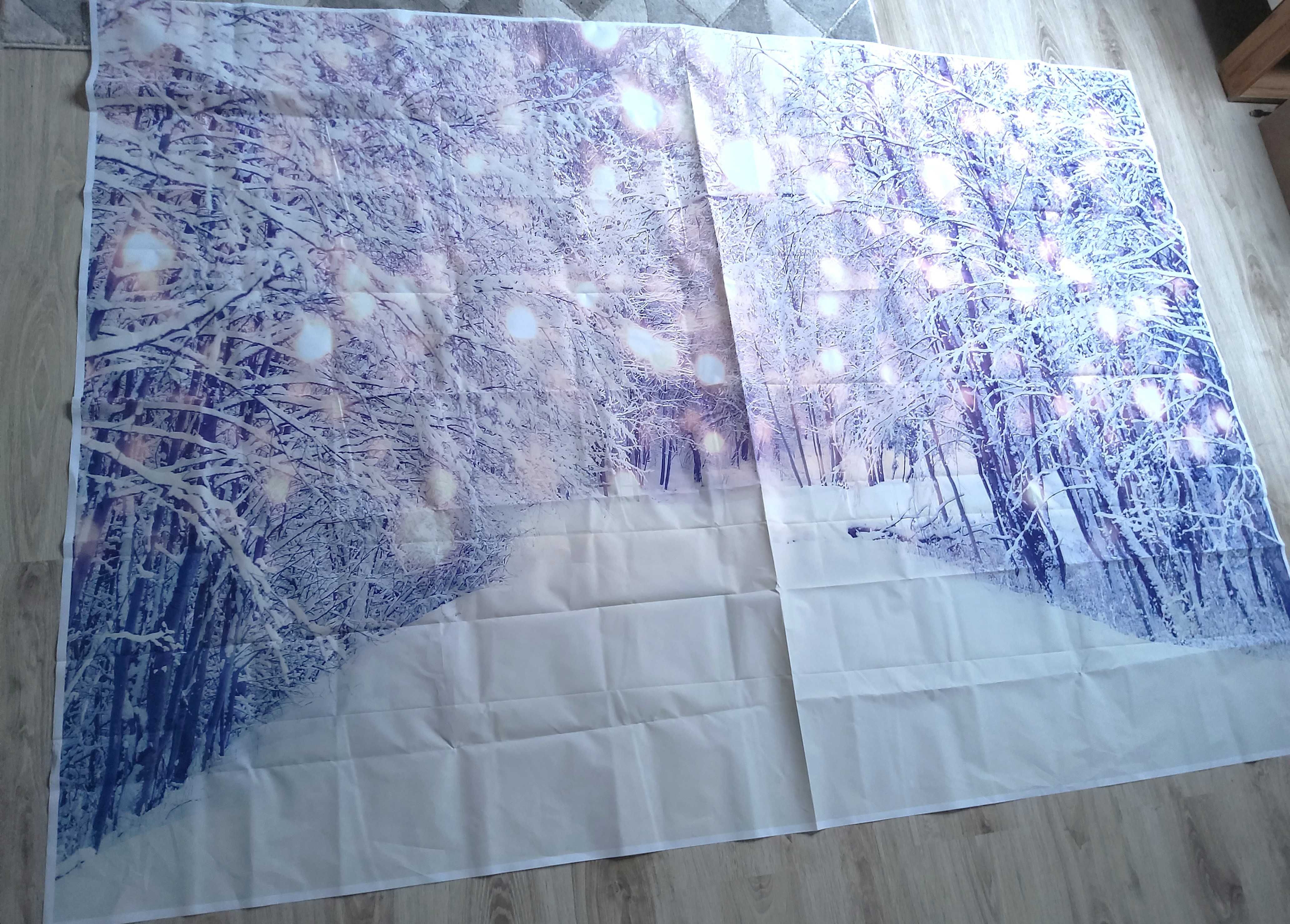 Tło do zdjęć Zima śnieg 240 x 180 cm