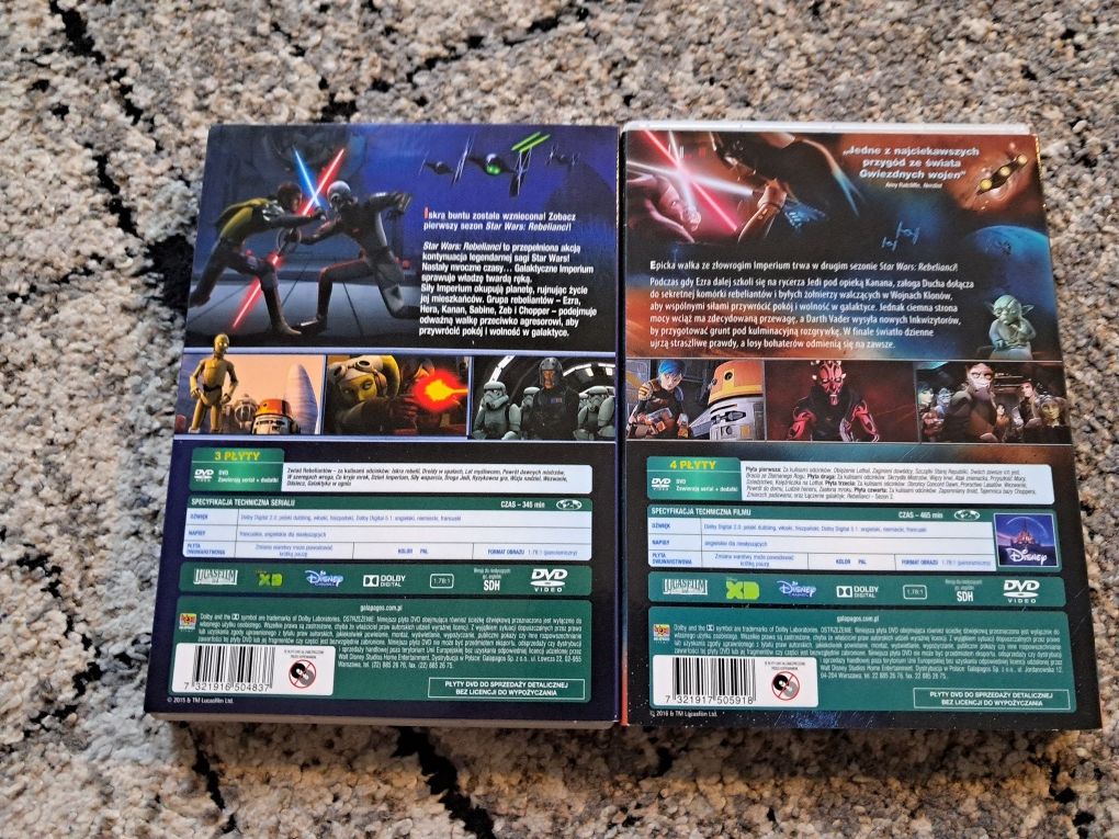 Star Wars Rebelianci DVD sezon 1 i 2