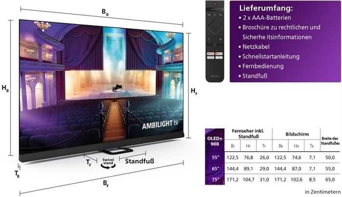 OLED телевизор с Ambilight PHILIPS 55OLED908/12