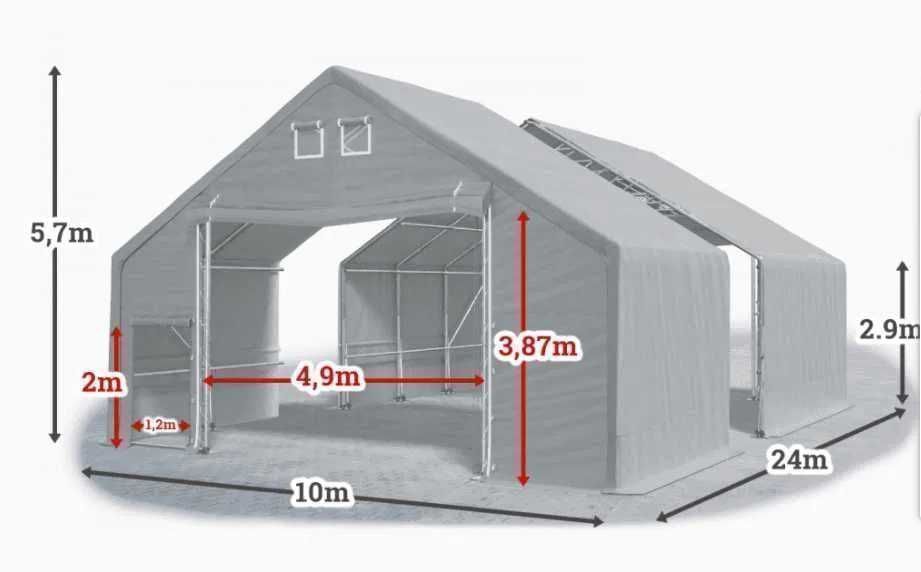 Hala namiotowa Namiot magazynowy Namiot przemysłowy 10x24x3m