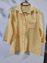 Żółta koszula z krótkim rękawem