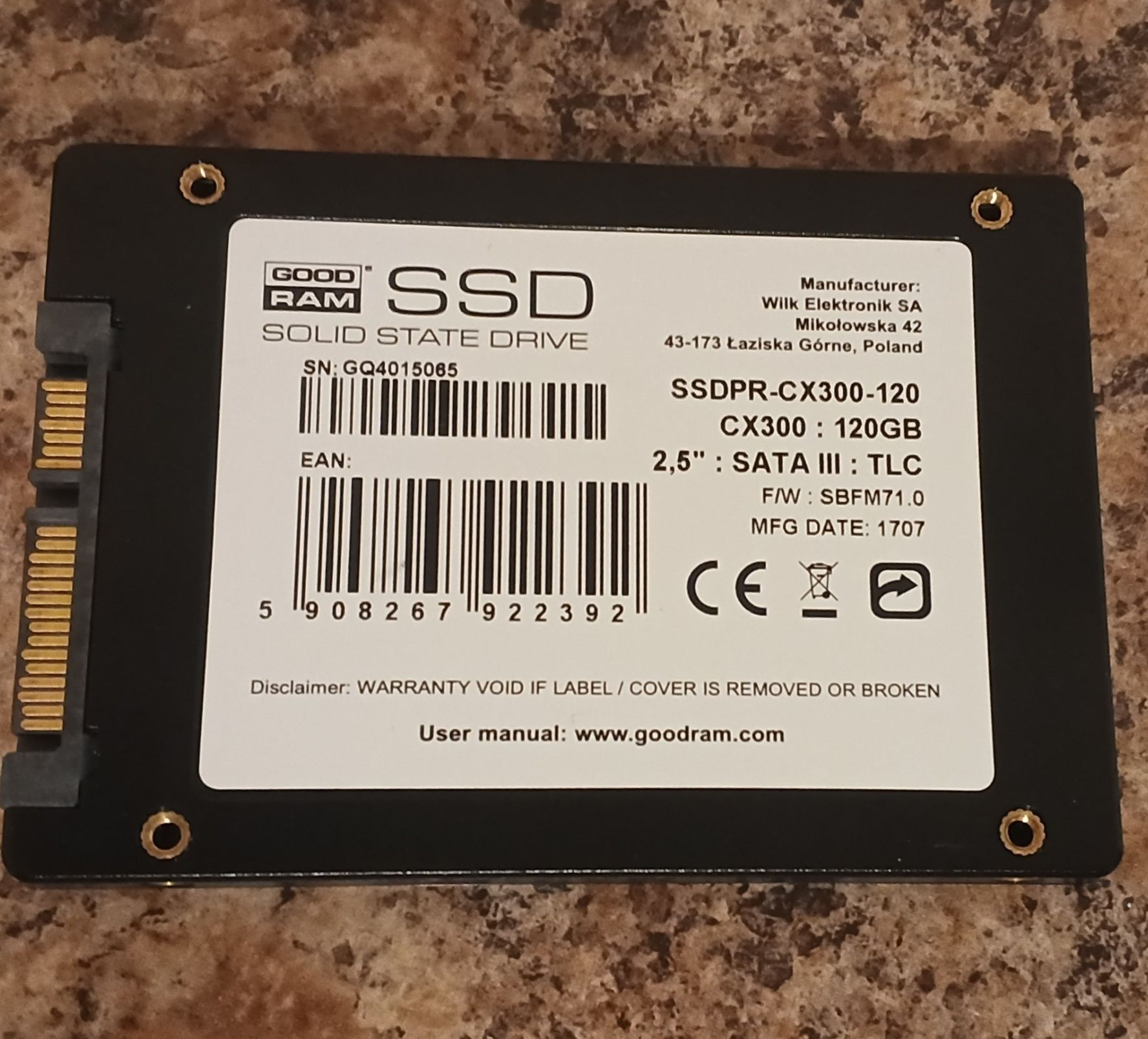 SSD 120GB GoodRam 2.5" SATAIII