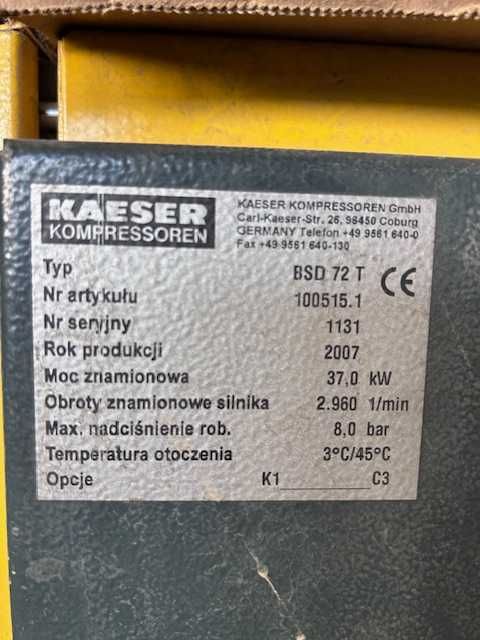 Sprężarka śrubowa Kaeser BSD 72 T