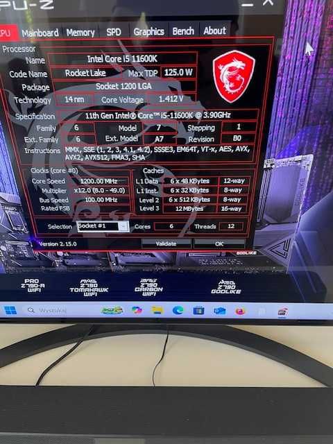 Komputer Stacjonarny: i5 11600K