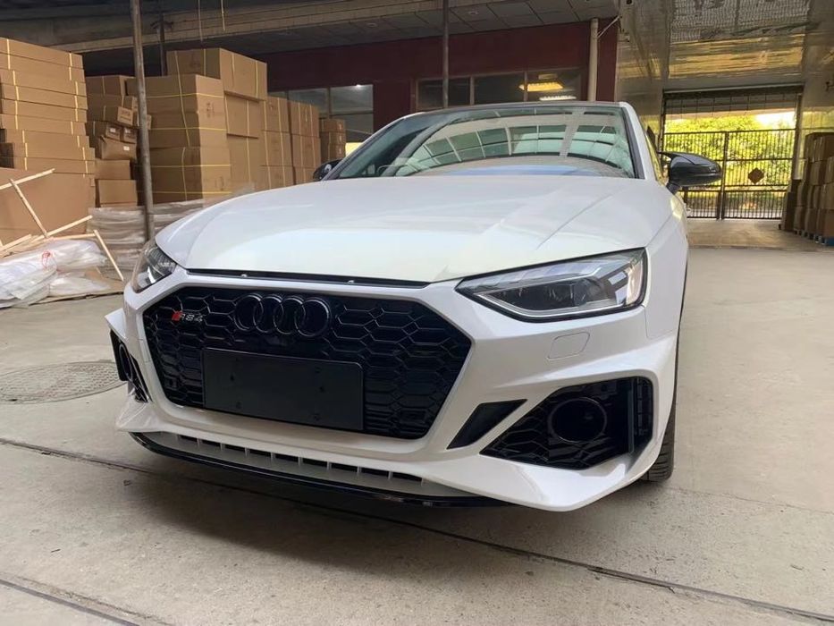 Передній бампер в стилі RS4/S4 на Audi A4 B9 20-24 та audi a4 b9 sline