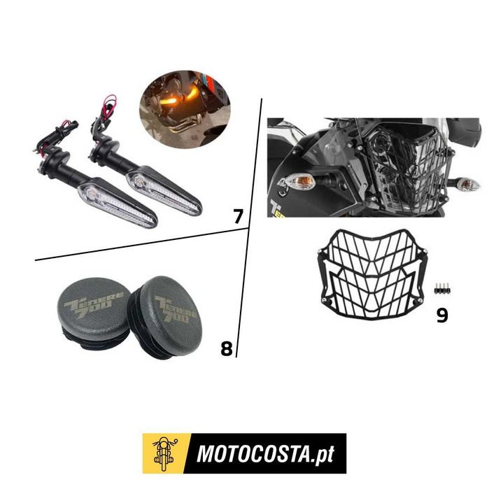 Acessórios YAMAHA - Grelhas, Piscas LED, Grips, Espelhos - MOTOCOSTA