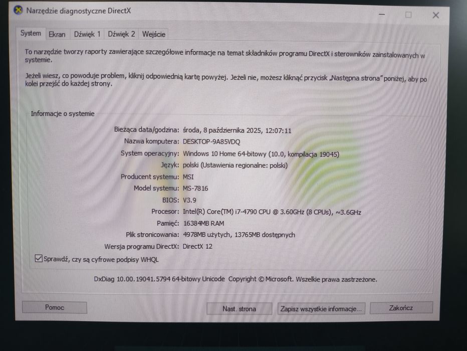 Komputer gamingowy biurowy i7 4x4 (16) GB zasilacz 500W be quiet