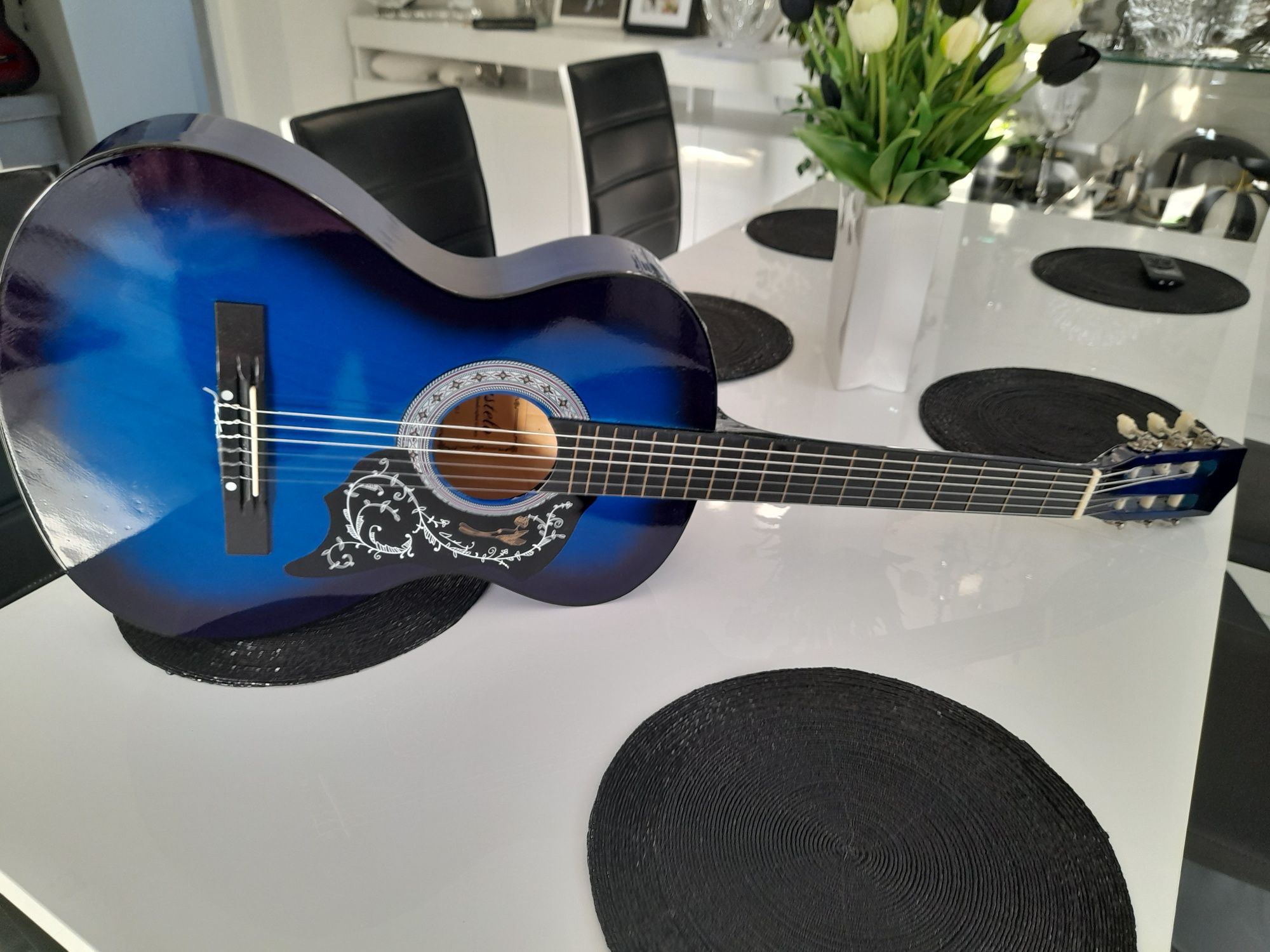 Gitara klasyczna castelo g1 rozmiar 3/4 niebieski połysk